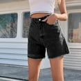 thumbnail image 4 of Youmylove Summer Women Cargo Shorts Jean Shorts Trendy Loose Casual Denim Shorts High Waist Loose Slimming Trousers Dressy Casual Shorts, 4 of 5