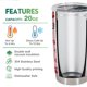 thumbnail image 5 of Vaso de viaje Oasisdream Oasisdream 600 ml de acero inoxidable, 5 of 6