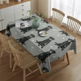 thumbnail image 2 of Black Labrador Rectangle Tablecloth 60"x84",Waterproof Polyester Rectangle Table Cloth, Wipeable Spillproof Polyester Tablecloth for Dining, Camping, Indoor and Outdoor, 2 of 5