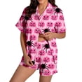 thumbnail image 2 of XIYON Halloween Pajamas Women Pumpkin Short Sleeve Sleepwear 2 Piece Button Down Top and Shorts Pajama Set Cozy Loungewear Fashion Clothes, 2 of 6