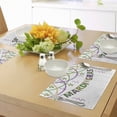 thumbnail image 4 of Ambesonne Mardi Gras Place Mats Set of 4, Fleur De Lis Beads, Standard Size, Purple Green Yellow, 4 of 6