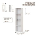 thumbnail image 3 of ALISENED 4 Cube Tall Skinny Bookcase, Narrow Organizer Shelf, Wood Corner Bookshelf, Storage Shelves, 3 of 7
