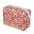 thumbnail image 1 of 1 Pc Bolsa Cosmética Ligera de Flores para Mujeres para Vacaciones y Viajes de Negocios Roja de Poliéster, 1 of 3