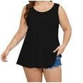 thumbnail image 1 of Timegard Womens Plus Size Tank Tops Scoop Neck Loose Comfy Casual Sleeveless Top Camis Basic Tee Blouse, 1 of 7