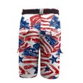thumbnail image 2 of Drmagiyhm USA Men's Casual Cargo Shorts Athletic Outdoor Wide legs Shorts Lightweight Relaxed Pant Stars and Stripes Stretch Mens Clothing with Pockets, 2 of 5