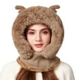 thumbnail image 4 of Fuzzy Winter Hat Polyester Cotton Blend Knit Scarf Hat Warm Autumn Winter Cold Proof Winter Hat, 4 of 6