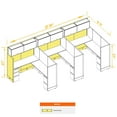 thumbnail image 5 of Modern Office Furniture 53-67H 3pack Inline Powered Cubicles, 5 of 5