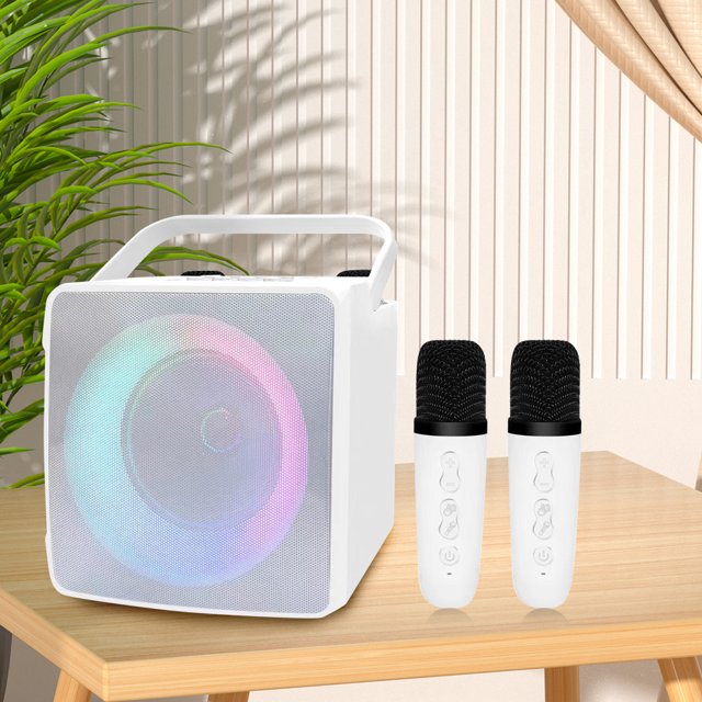 Luz RGB para Karaoke en casa, 10W, compatible con Bluetooth, TV en vivo, Radio FM, Subwoofer, música