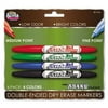 Board Dudes 14061UA24 Dry Erase Double-Ended Markers, Assorted, 4/Pk