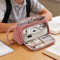 thumbnail image 5 of Lunxisen 1 Pcs Pencil Case Organizer Large Capacity Multi Compartment Zipper Pouch For Office Supplies Stationery Storage, 5 of 9