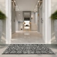 thumbnail image 5 of SAFAVIEH Courtyard Nina Distressed Floral Indoor/Outdoor Area Rug, 8' x 11', Black/Light Grey, 5 of 15