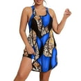 thumbnail image 2 of LIZUOJUN Under $6 Plus Size Nightgowns For Women Sleepshirts Lounge Dress Silky Soft Sleeveless Round Neck 3D Tie Dye Art Print Loose Mini Length Stretch Breathable Summer Indoor Loungewear 5XL, 2 of 5