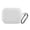 White, variant on Soft Silicone Protective Case for Wireless Earbuds Charging Box with Carabiner Clip Shockproof Cover