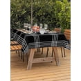 thumbnail image 2 of Outdoor Tablecloth with Umbrella Hole & Zipper, Black Checkered Rectangle Tablecloth 52x70 Inch, Farmhouse Buffalo Plaid Modern Patio Table Cover Waterproof Table Cloth for Picnic/Party, 2 of 7
