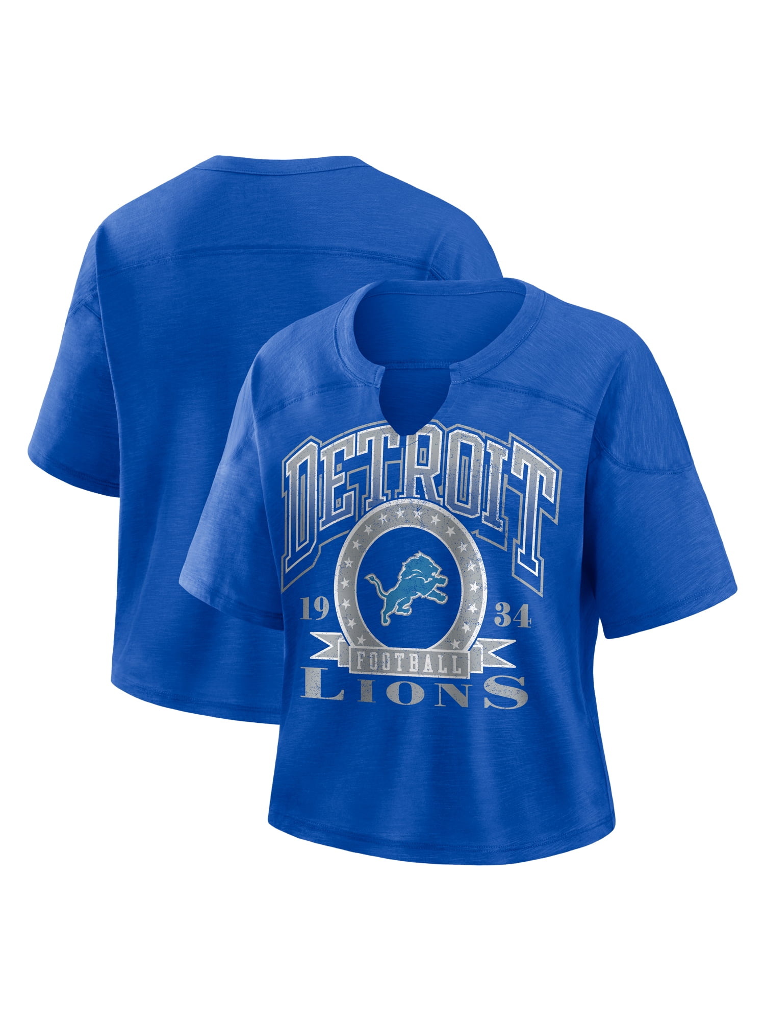 NFL Detroit Lions Women's Cotton Blue Short Sleeve T-Shirt