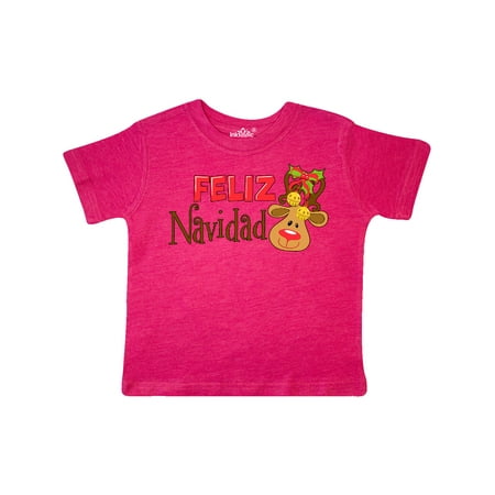

Inktastic Christmas Feliz Navidad with Cute Reindeer Gift Toddler Boy or Toddler Girl T-Shirt