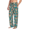 thumbnail image 3 of Mens Pajama Pants - Soft Sleep & Lounge Pants for Men, Cute Cartoon Tulip Cat Cuteness Casual PJ Bottoms Pants with Pockets, 3 of 5