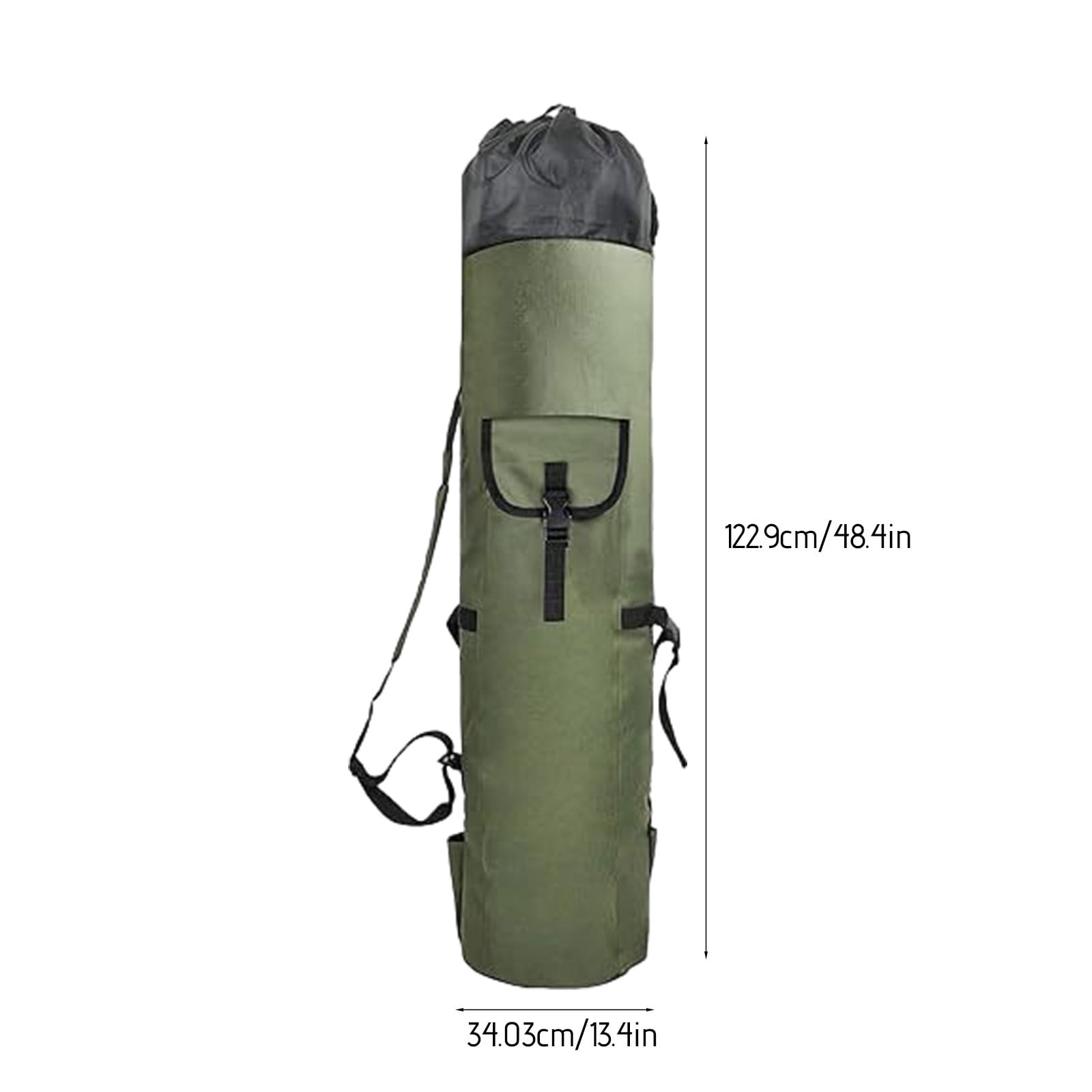 JMYHOAM Outdoor Bag Fishing Rod Carrier Fishing Reel Organizer Pole Storage Bag- Holds 5 Poles Travel Case Lightweight Tackle Box Multifunctional Stand Fishing Bags Fish Sports and Outdoors