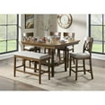 thumbnail image 7 of Pemberly Row Counter Height Wood Crossback Dining Chair Set in Oak (Set of 2), 7 of 7