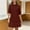 Wine, variant on Ygbgbb Sweater Dress for Women Long Sleeve Crewneck Pleated Mini Dress Casual Solid Cable Knit Dresses Twofer Style Patchwork Dress Navy XXL