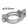 thumbnail image 1 of 31.8/34.9Mm -Bike Adjustable Braze On Front Derailleur Adapter Clamp -. Silver 34.9Mm, 1 of 6