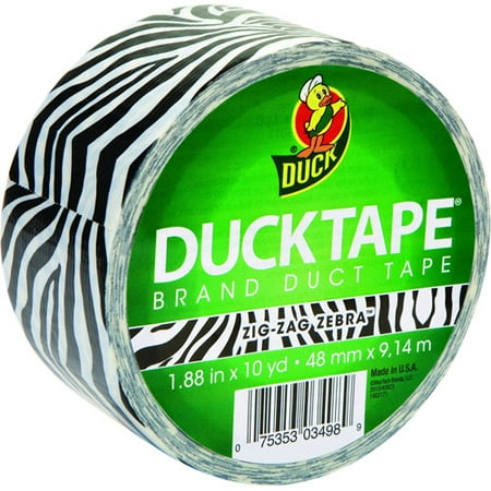 Duck Brand Duct Tape, 1.88" x 10 yard, Zebra
