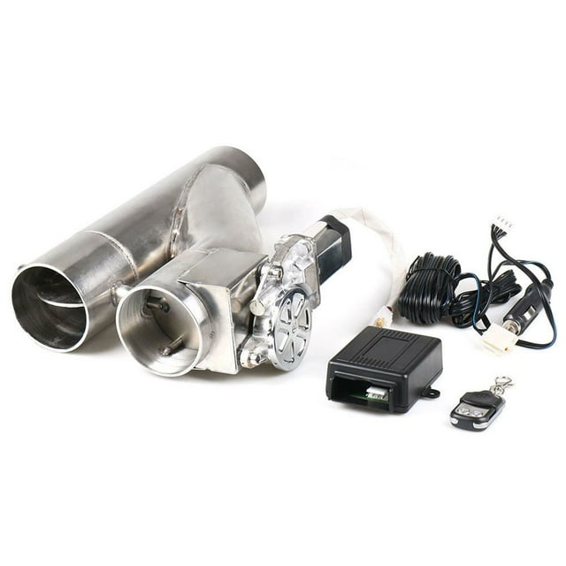 wolftale Dual Valve Exhaust Cutout - High Performance Premium Stainless Steel Easy To Control Exhaust Volume silver 2.5 inches(63mm)