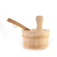 thumbnail image 2 of Aleko WZ01A-UNB Aspine Wood Sauna Accessory Bucket with Plastic Liner & Water Scoop, 2 of 2