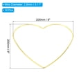 thumbnail image 2 of Uxcell 8inch Dream Catcher Rings, 12 Pcs Metal Heart Shape Floral Ring, Gold, 2 of 7