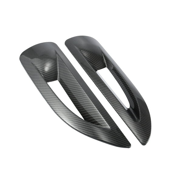 Pair Hood Side Air Vent Cover Bezels Trim Carbon Fiber Pattern for Jeep Wrangler