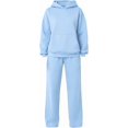 thumbnail image 3 of Womens 2 Piece Lounge Sweat Sets Joggers Sweatpants Matching Sweatsuits, 3 of 4