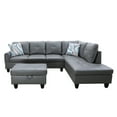 thumbnail image 4 of Malibu 97" Wide 2 Pieces Faux Leather Right Facing Sofa Set, 4 of 4