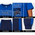 thumbnail image 4 of Pro Athlete Boys Sweatsuit Set Short Sleeve Crewneck Graphic Tees & Tricot Jogger Sweatpants 4 Piece, 4 of 7