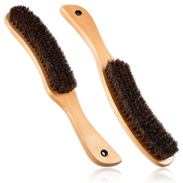 Felt Hat Brush Wood Hat Brush Hat Clean Horse Hair Brushes Removes Dust  Stains Hair Clothes Brush 