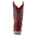 thumbnail image 4 of Old West Boys   Deep  Square Toe Leather Sole Boot 4 M Red, 4 of 5