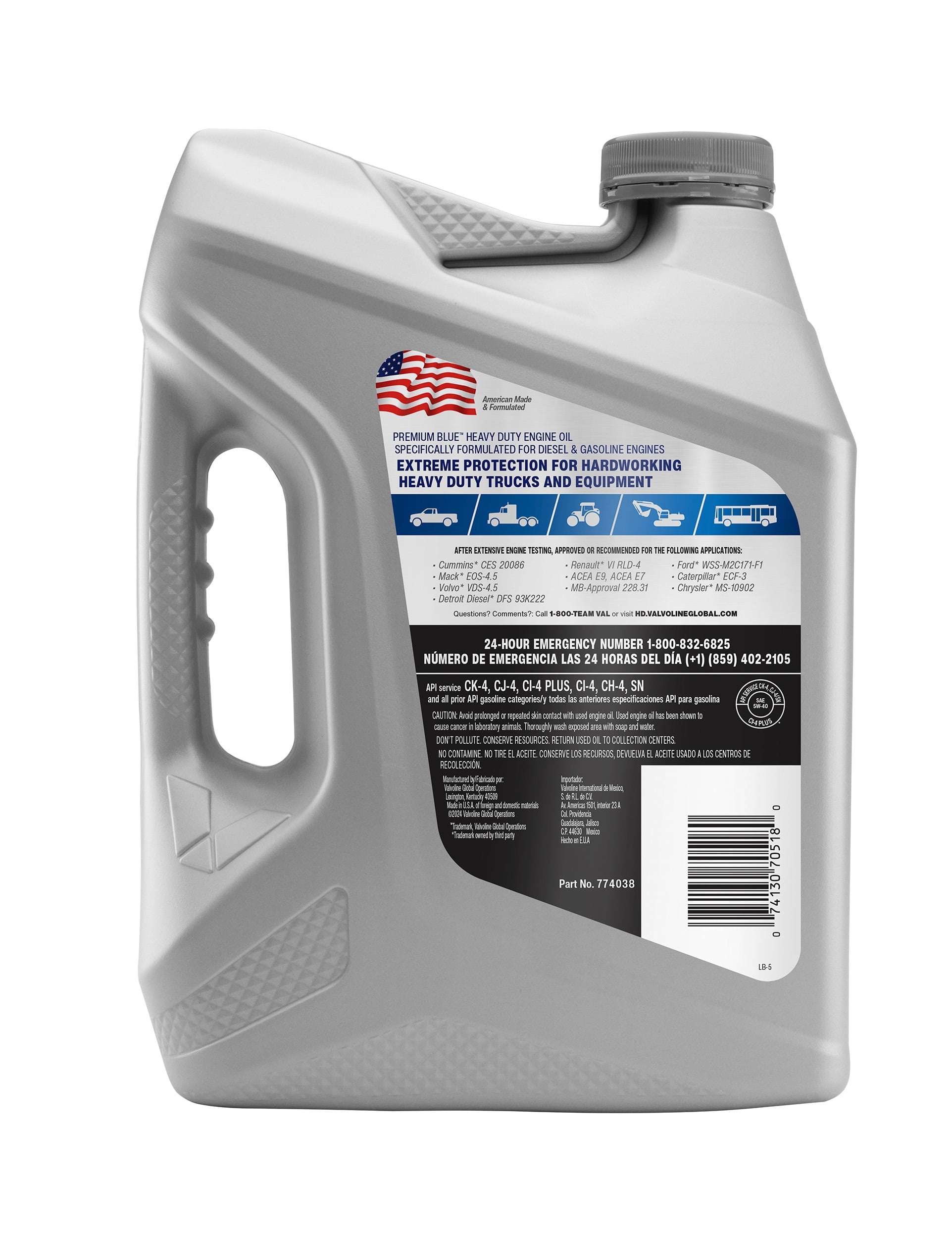 Valvoline Premium Blue Extreme Full Synthetic Diesel Engine Oil 5W-40