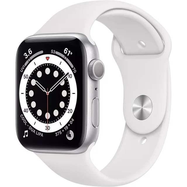 Restored Apple Watch Series 6 (GPS + Cellular, 40mm) Titanium Case and White Sport Band, Very Good (Refurbished)