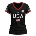thumbnail image 4 of MEICHEN Women's 250Th Anniversary Print V Neck T Shirt 250Th Anniversary Tshirt Patriotic Tee, 4 of 7