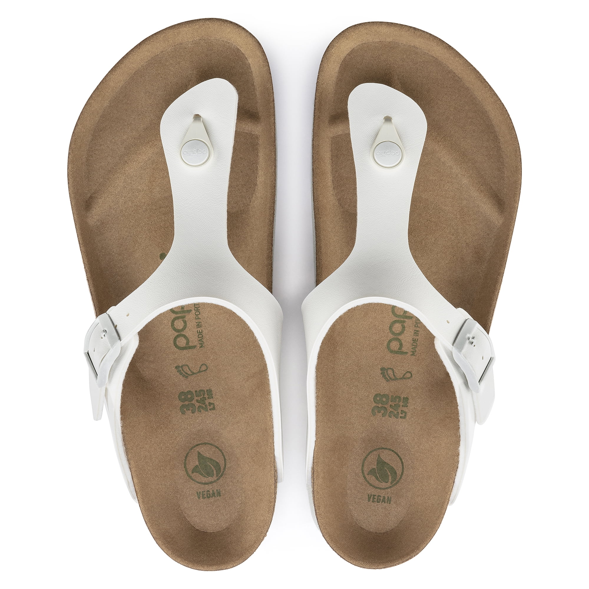 Birkenstock Gizeh Grooved Unisex Shoes Size 4, Color: White