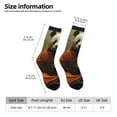thumbnail image 2 of Fuzoiu Jungle Meditating Panda Print Athletic Crew Socks for Men & Women,Casual Crew Socks,Above Ankle Crew Socks for Business, Casual, 2 of 6