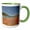 Green/White, variant on 3drose, Close Up of Yellowstones Grand Prismatic, 11oz Two-tone Yellow Mug