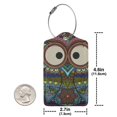 thumbnail image 4 of Disketp 2 Pcs Luggage Tag For Suitcase,Boho Owl Leather Baggage Tag With Stainless Steel Loop Privacy Cover For Women Men Girls, 4 of 5