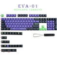 thumbnail image 2 of Keycaps EVA-01, 128 Set Evangelion Unit-01 Keycaps pour Clavier de Jeu, Sublimation de Colorant de Profil de Cerise PBT, 2 of 5