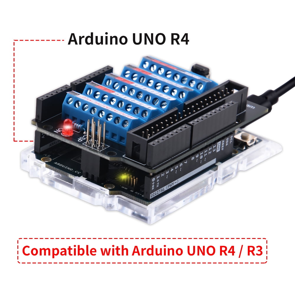 52Pi Screw Terminal Hat for Arduino UNO, GPIO Screw Terminal Block