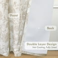 thumbnail image 2 of DriftAway Linen Floral Paisley Camel Beige Blackout Curtains for Living Room Bedroom 84 Inch Length 2 Panels Lined Grommet Window Drapes Thermal Farmhouse Country Jacobean Curtains, 2 of 8