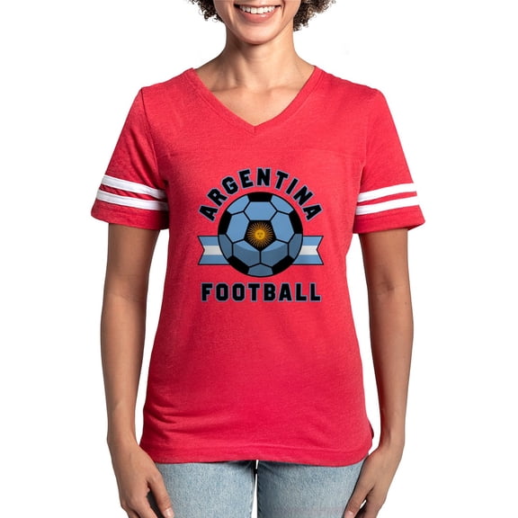 CafePress - Argentina Football T Shirt - Womens Football Shirt
