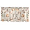 thumbnail image 7 of Yayeee Kitchen Curtains Tier Set of 2 Light Filtering 57"x24" Over Sink Window Panels, Green Watercolor Seashells, 7 of 7
