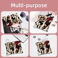 thumbnail image 5 of FeBohao 2 PCS Cosmetic Shrapnel Bag Waterproof Makeup Toiletry Bags Squeeze Purse Pouch Vegan Leather Compact Large Storage Unique Teen Pencil Personal Handbags Haves Summer Bathroom Rugby, 5 of 6
