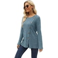 thumbnail image 3 of Suéteres para mujer, suéteres de punto, suéteres finos, tops con botones, 3 of 4