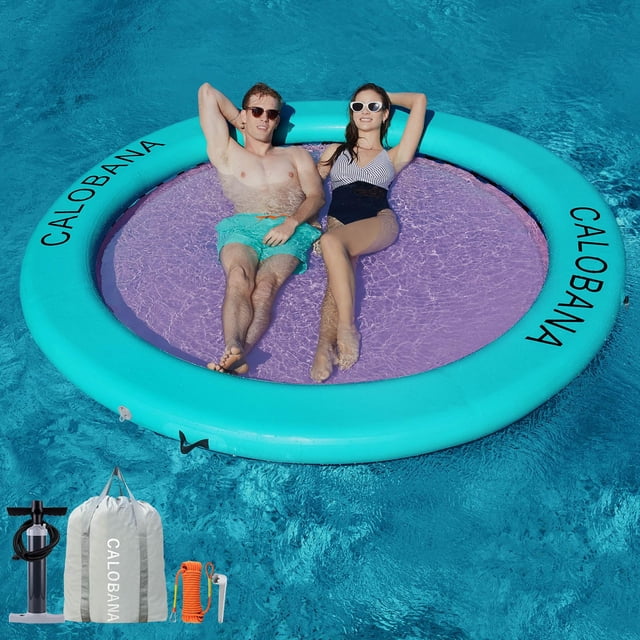 Hamaca inflable de agua CALOBANA para adultos de 2,4 m x 2,4 m